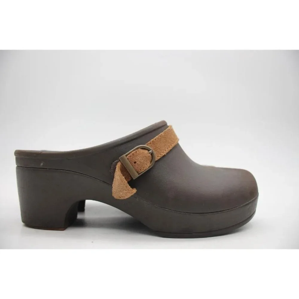 Crocs Croslite Sarah Women's Size 7 Brown Slip On Comfort Mule Clog Shoes 203631